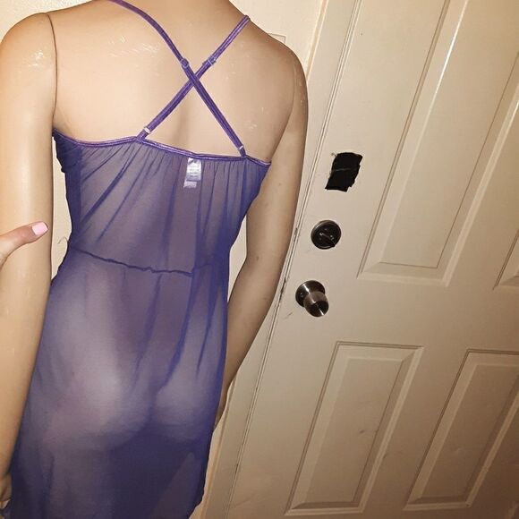 Elegant Moments sheer Purple lingerie, size L - Picture 7 of 8